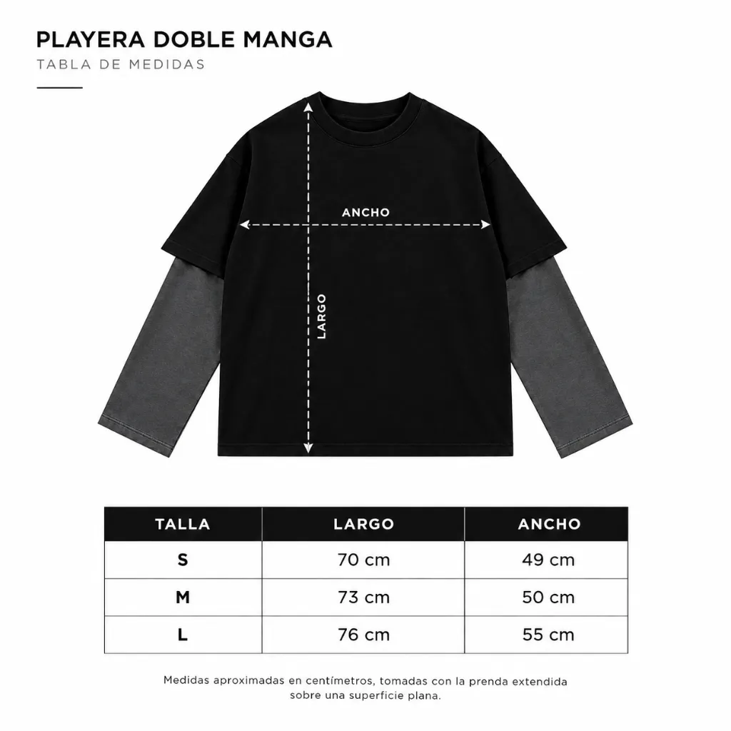 Guía de medidas playera doble manga.webp