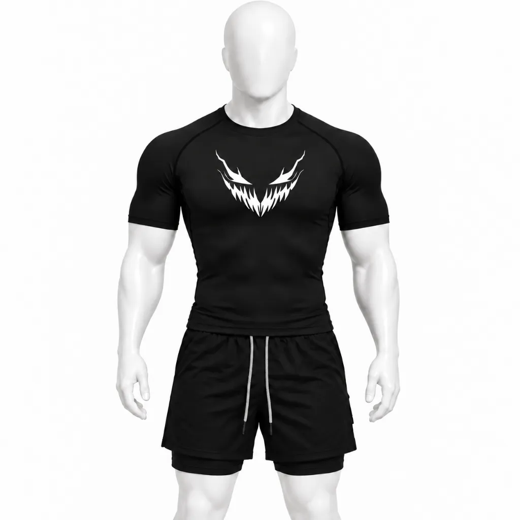 Shorts negros lisos en maniquí blanco.webp