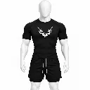 Shorts negros lisos en maniquí blanco.webp