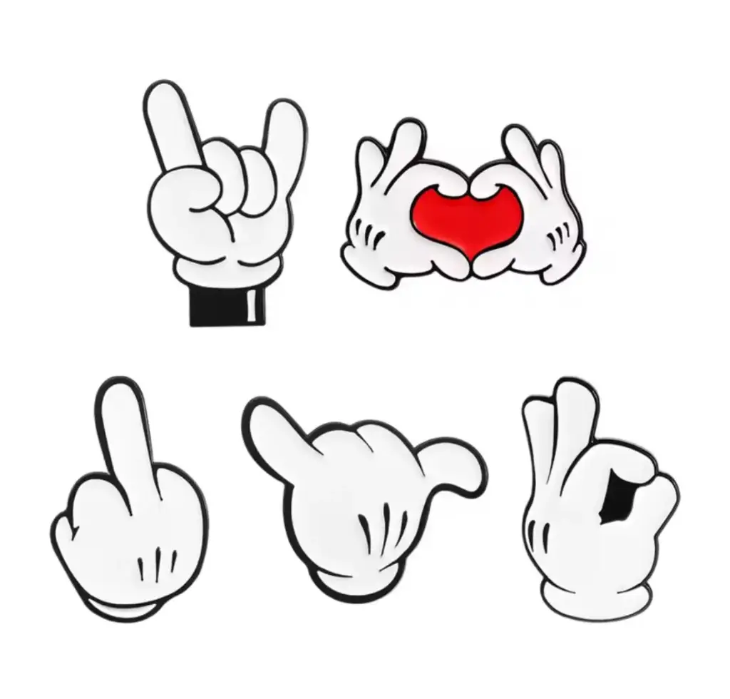 set 5 pines de manos 