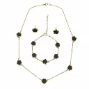 set accesorio dorado  tipo van cleef