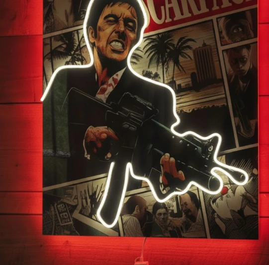 cuadro o neon de Tony Montana