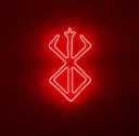 cuadro neon insignia berserk