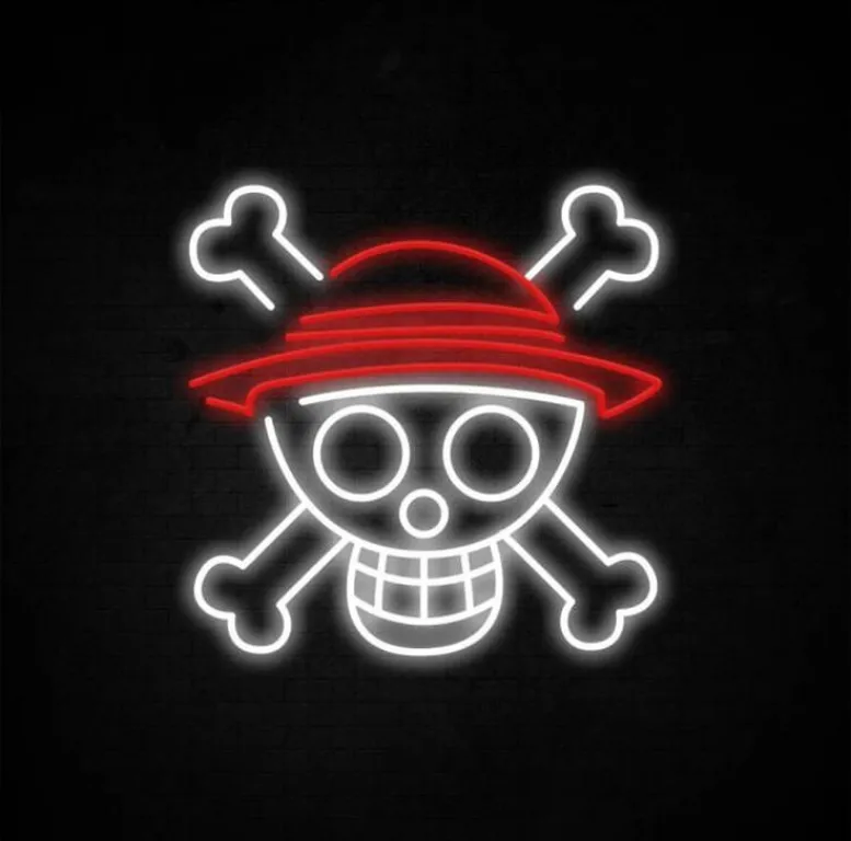 cuadro neon one piece (50x50 cm)