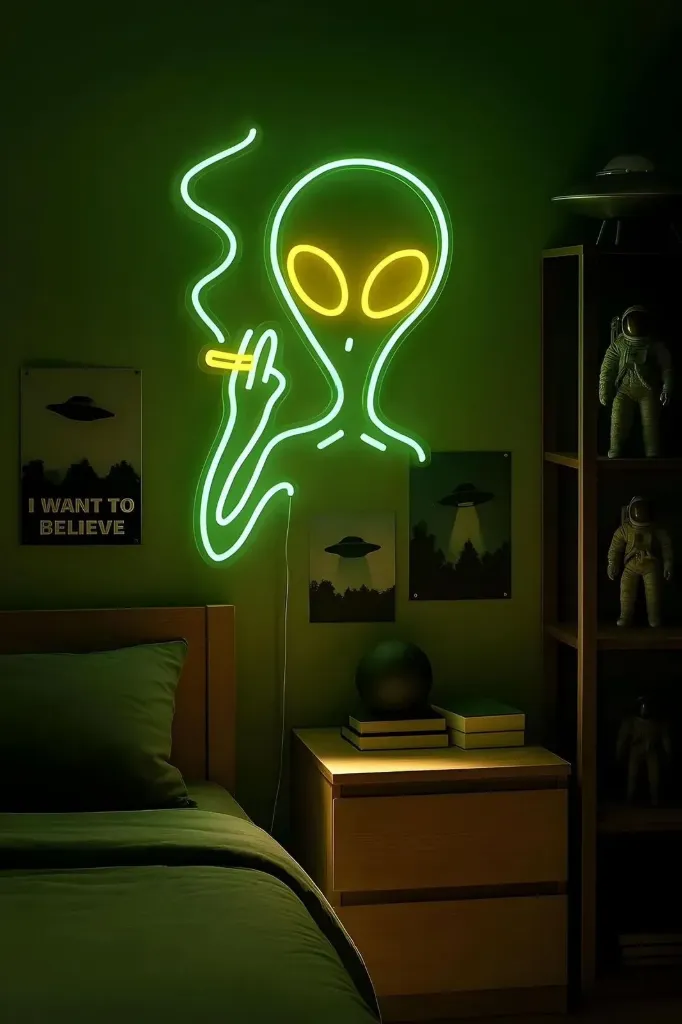 cuadro neon alien 2.0