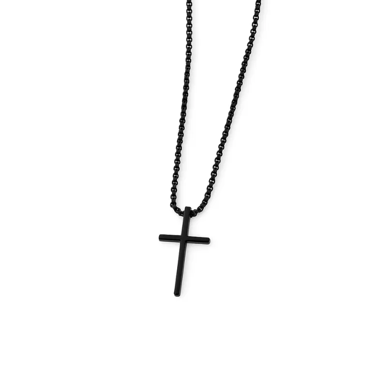 collar negro acero inoxidable