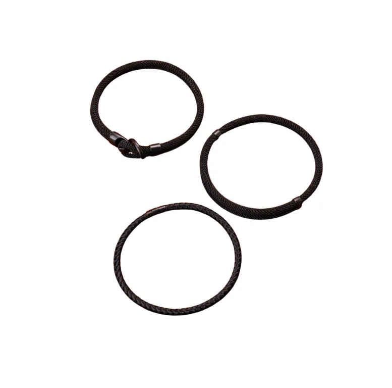 set 3 en uno pulseras de cuerda negras