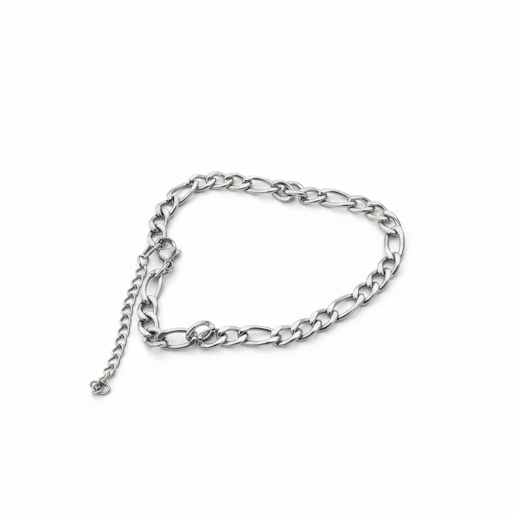 Brazalete Y2K Plateado de Eslabón Clásico
