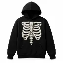 Hoodie Algodón Esquelético minimalista