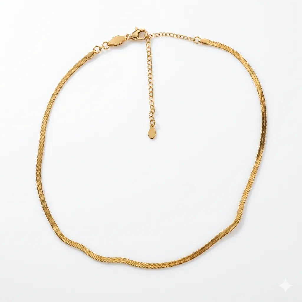 Collar estilo serpiente dorado