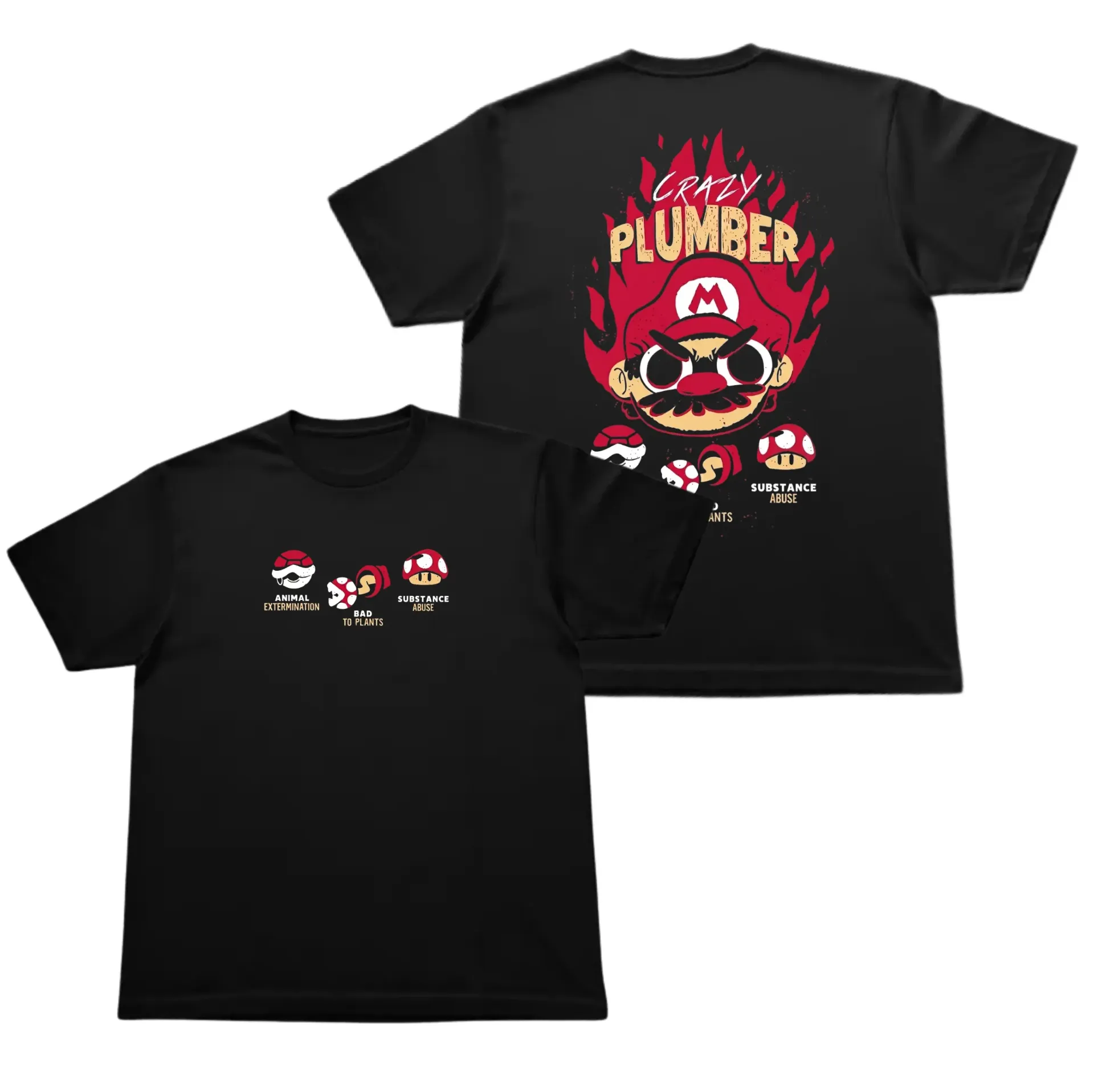 Playera Mario Bros Plumber Fire