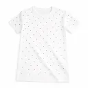 Playera blanca en pedrería