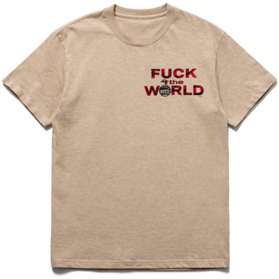 Playera Beige KEFY fuck The World (L)