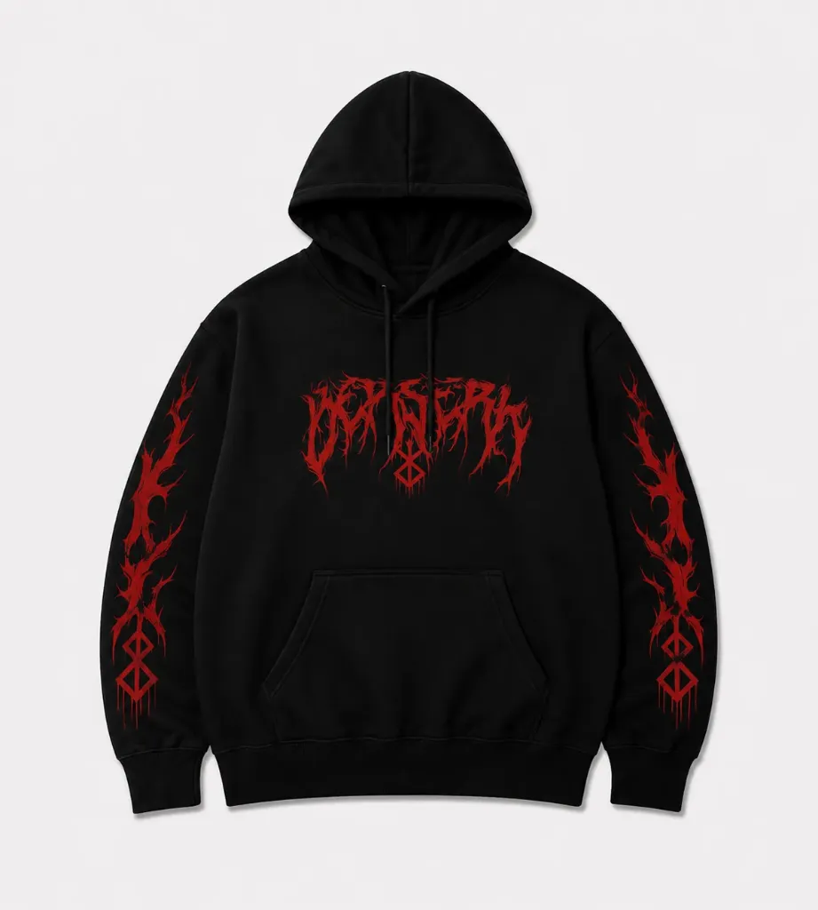 hoodie red berserk (L)