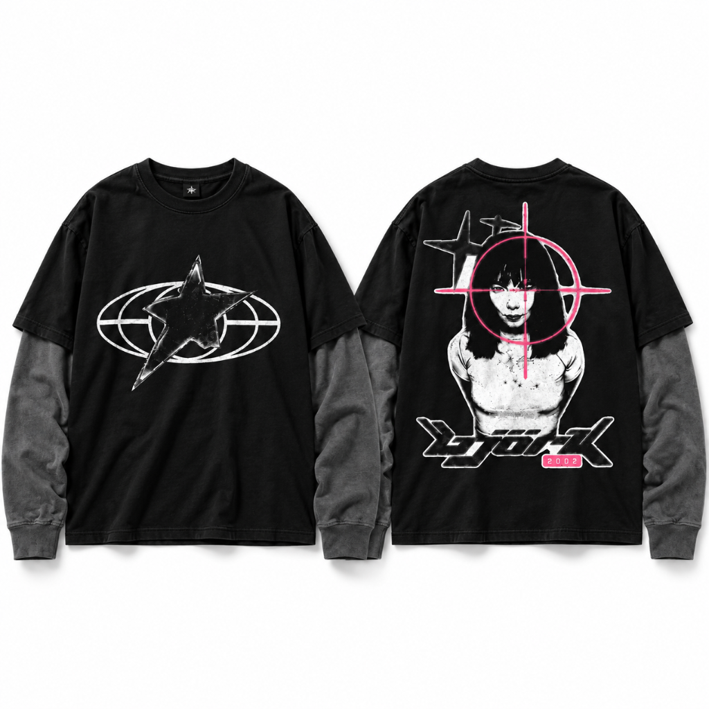 playera de doble manga Bjork (L)