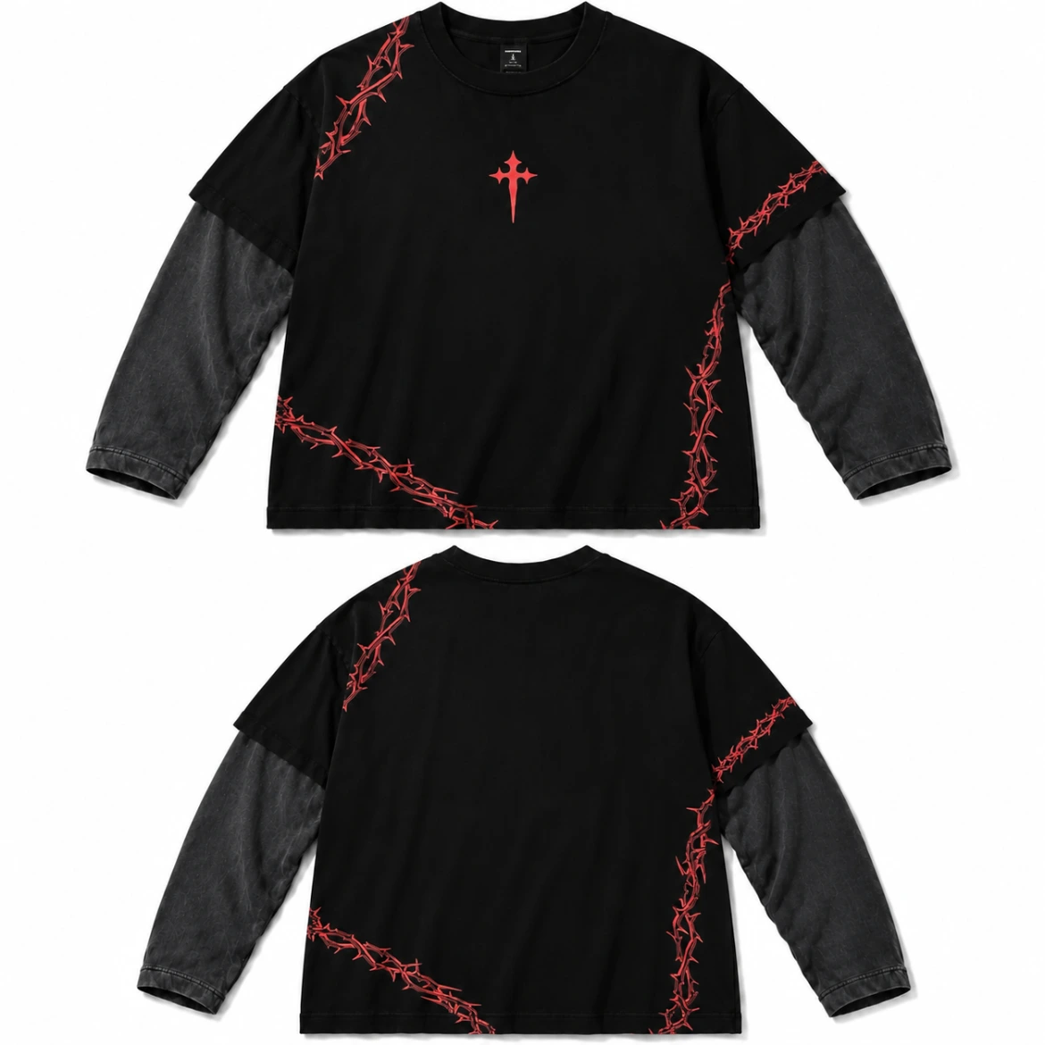 Playera de Doble manga CROWN OF THORNS