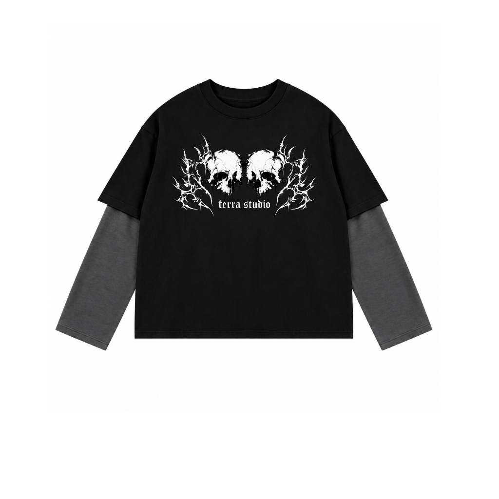 Playera de doble manga terra (L)