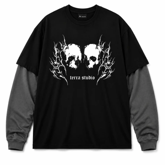 Playera de doble manga terra (L)