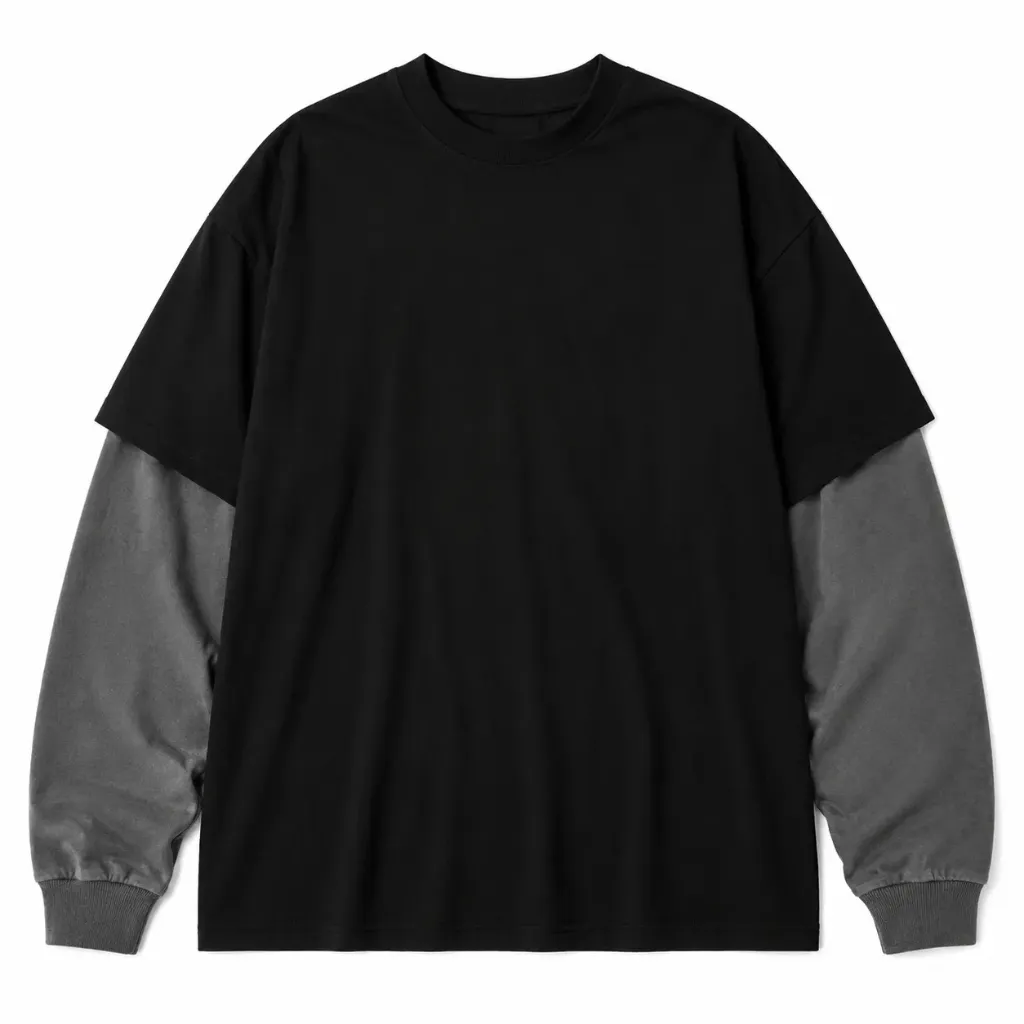 Playera de doble manga clasica (L)