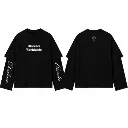 playera de doble manga  total black d1sorder