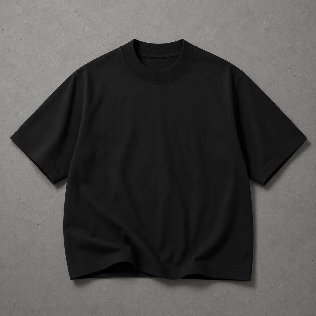 Basic Tee Cuello Grueso (negro)
