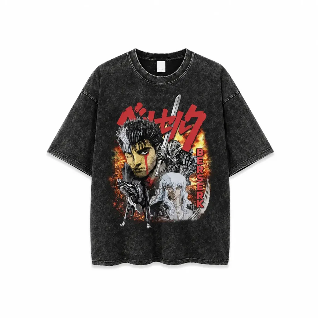 Playera Berserk acid wash (L)