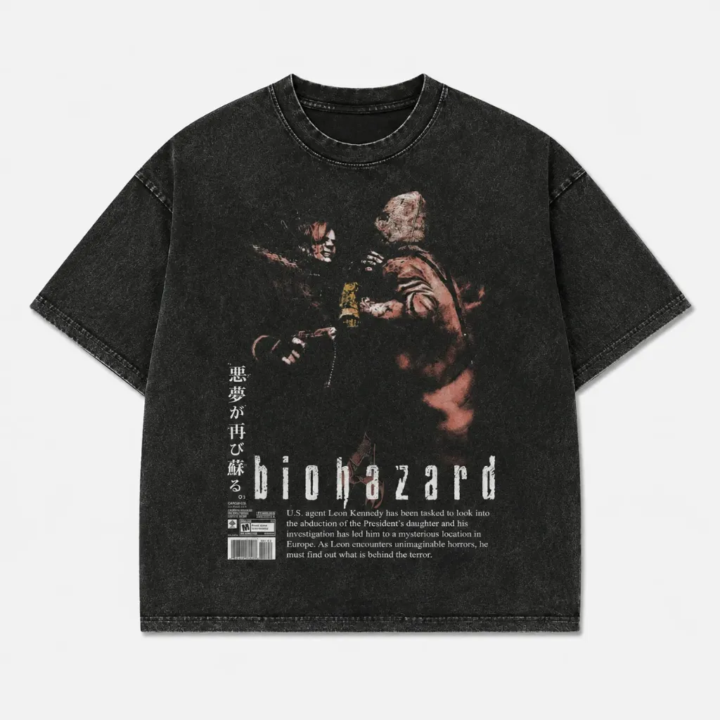 playera Sillent Hill Acid wash (L)