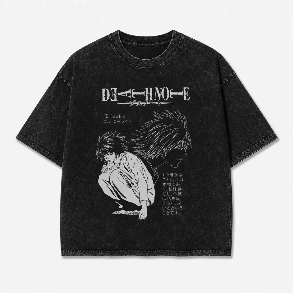 playera Death note Acid wash (L)