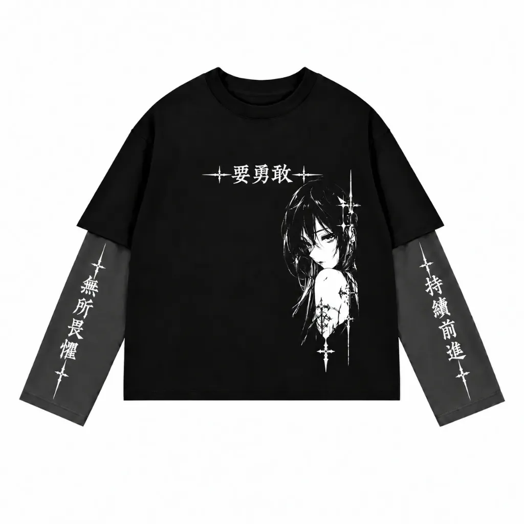 WÚ WÈI DOUBLE LAYER TEE. (L)