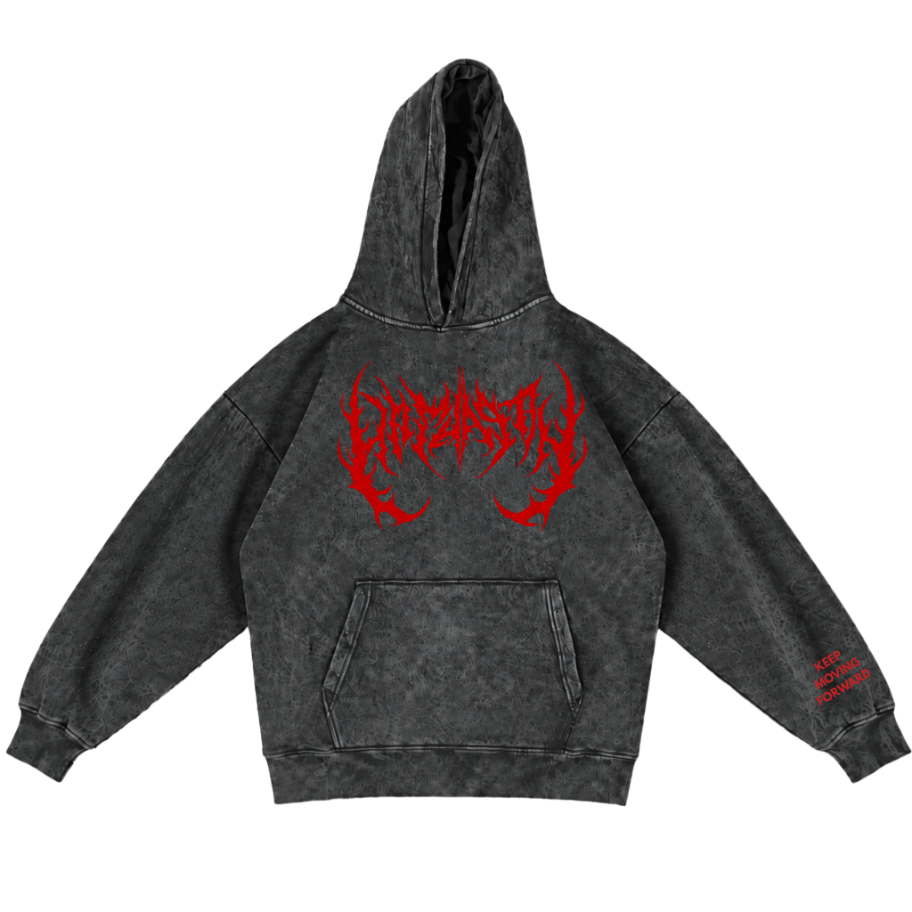 CRIMSON FORWARD HOODIE.